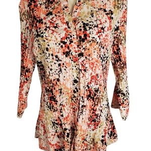 Fred David Pink and Black Notched Collar Button Down Shirt